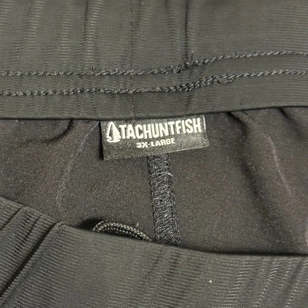 Tachhuntfish Men's Black THF Athletic Gym‎ Training Shorts 3XL